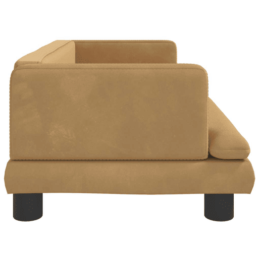 Sofá infantil, Sofá para criança 80x45x30 cm veludo castanho Sofá infantil, Sofá para criança 80x45x30 cm veludo castanho