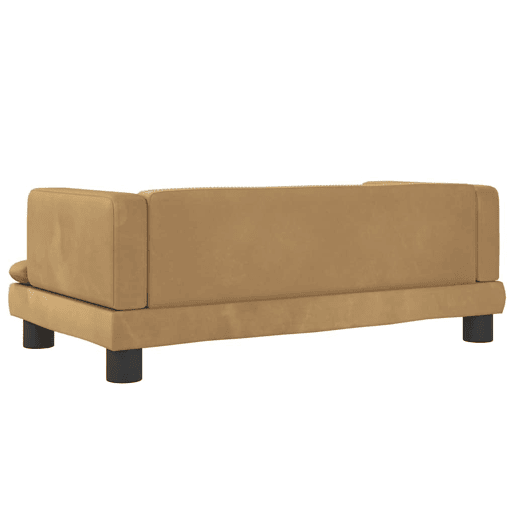 Sofá infantil, Sofá para criança 80x45x30 cm veludo castanho Sofá infantil, Sofá para criança 80x45x30 cm veludo castanho