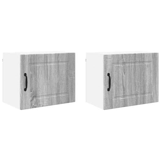 Lote de 2 Armários de cozinha suspendidos - Cozinha modular Colgantes Cinza Sonoma 50 x 31 x 40 cm