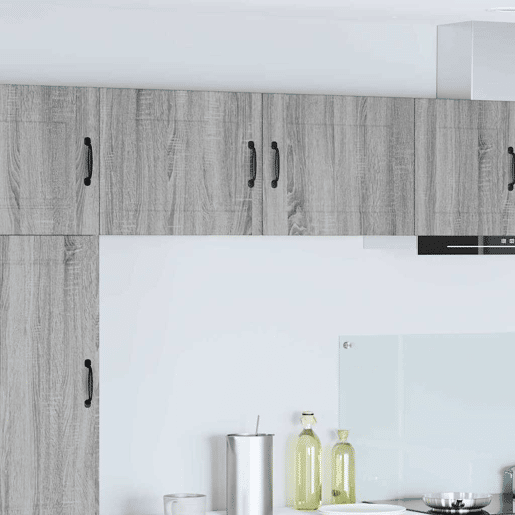 Lote de 2 Armários de cozinha suspendidos - Cozinha modular Colgantes Cinza Sonoma 50 x 31 x 40 cm