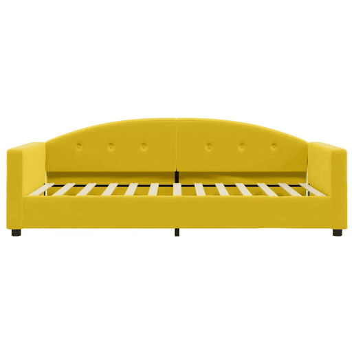 Sofá-cama, Sofá conversível com colchão 90x200 cm veludo amarelo Sofá-cama, Sofá conversível com colchão 90x200 cm veludo amarelo