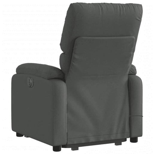 Poltrona elétrica elevatória massagens - Poltrona relax tecido cinzento-escuro