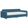 Sofá-cama, Sofá conversível com colchão 90x200 cm veludo azul