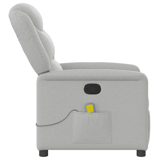 Cadeira de massagem reclinável - Poltrona relax tecido cinzento Cadeira de massagem reclinável - Poltrona relax tecido cinzento