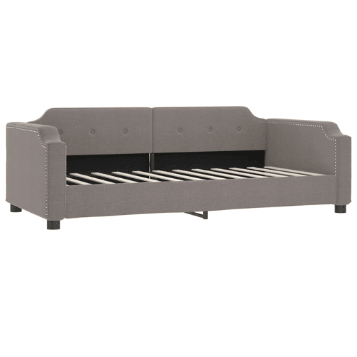 Sofá-cama, Sofá conversível com colchão 90x200 cm tecido cinzento-acastanhado