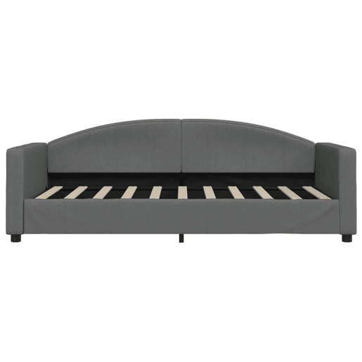 Sofá-cama, Sofá conversível com colchão 90x190 cm tecido cinzento-escuro