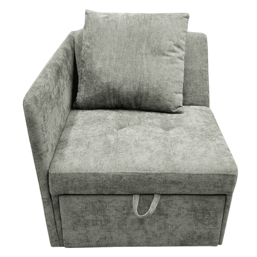 Sofá-cama multifuncional 3 em 1 - Sofá de linho com encosto ajustável - Cinza
