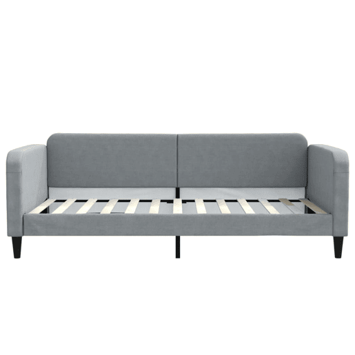 Sofá-cama, Sofá conversível com colchão 100x200 cm tecido cinzento-claro Sofá-cama, Sofá conversível com colchão 100x200 cm tecido cinzento-claro