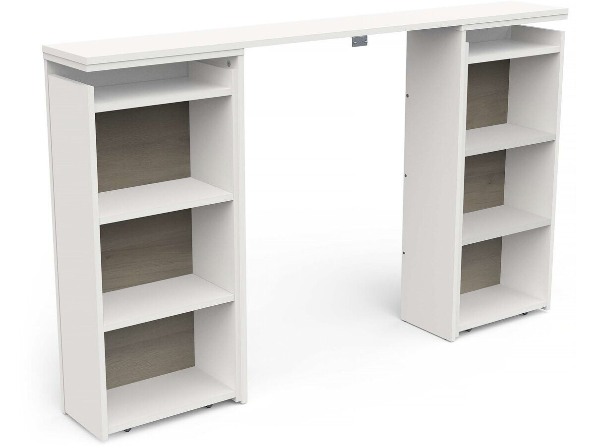 Cabecero "clyde" - madera - 6 estantes - blanco