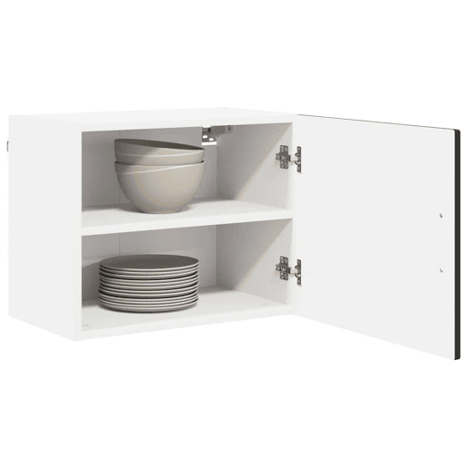 Lote de 2 Armários de cozinha suspendidos - Cozinha modular Colgantes Preto 50 x 31 x 40 cm