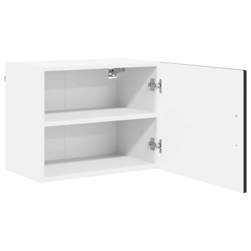 Lote de 2 Armários de cozinha suspendidos - Cozinha modular Colgantes Preto 50 x 31 x 40 cm