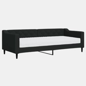 Sofá-cama, Sofá conversível com colchão 80x200 cm tecido preto