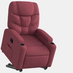 Poltrona reclinável - Poltrona relax elétrica tecido vermelho-tinto