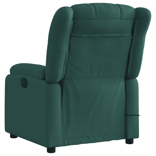 Poltrona de massagens reclinável - Poltrona relax tecido verde-escuro