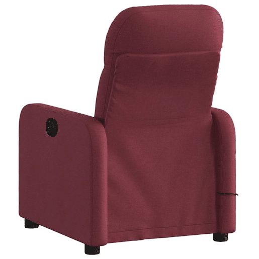 Poltrona de massagens reclinável - Poltrona relax tecido vermelho tinto