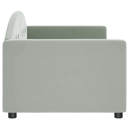 Sofá-cama, Sofá conversível 80x200 cm veludo cinzento-claro Sofá-cama, Sofá conversível 80x200 cm veludo cinzento-claro