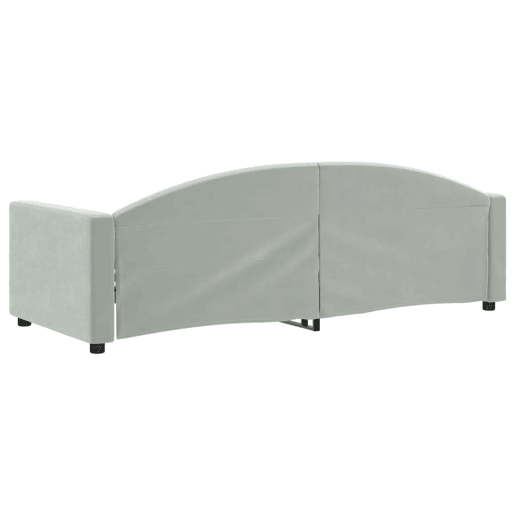 Sofá-cama, Sofá conversível 80x200 cm veludo cinzento-claro Sofá-cama, Sofá conversível 80x200 cm veludo cinzento-claro