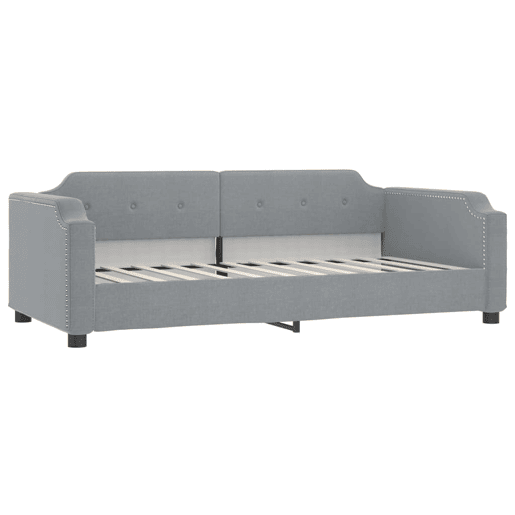 Sofá-cama, Sofá conversível com colchão 80x200 cm tecido cinzento-claro
