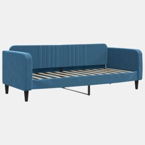 Sofá-cama, Sofá conversível 80x200 cm veludo azul