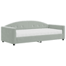 Sofá-cama, Sofá conversível com colchão 90x200 cm veludo cinzento-claro