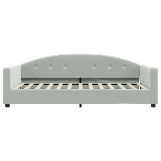 Sofá-cama, Sofá conversível com colchão 90x200 cm veludo cinzento-claro