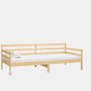 Sofá-cama, Sofá conversível com colchão 90x200 cm pinho maciço