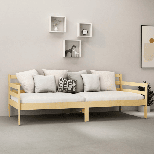 Sofá-cama, Sofá conversível com colchão 90x200 cm pinho maciço Sofá-cama, Sofá conversível com colchão 90x200 cm pinho maciço