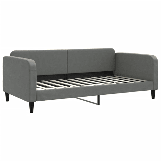 Sofá-cama, Sofá conversível 100x200 cm tecido cinzento-escuro Sofá-cama, Sofá conversível 100x200 cm tecido cinzento-escuro