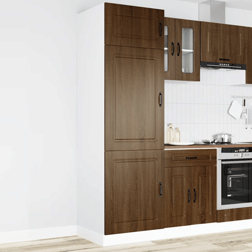 Armário de cozinha - Cozinha modular derivados madeira carvalho castanho