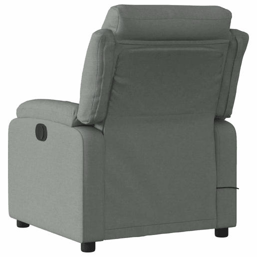 Poltrona de massagens reclinável - Poltrona relax tecido cinzento-escuro