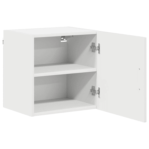 Lote de 2 Armários de cozinha suspendidos - Cozinha modular Colgantes com porta Branco Brilhante