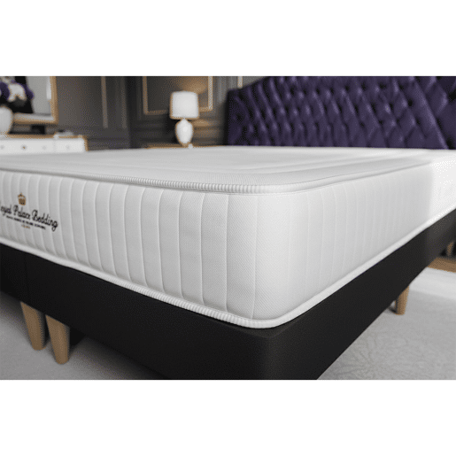 Conjunto de Estrado Branco + Colchão ROYAL PALACE BEDDING Nottingham (130x220 cm - Espuma Viscoelástica- Altura: 20 cm)