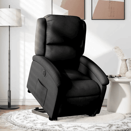 Poltrona reclinável - Poltrona relax elétrica tecido preto