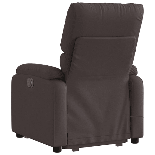 Poltrona elétrica massagens - Poltrona relax tecido castanho-escuro