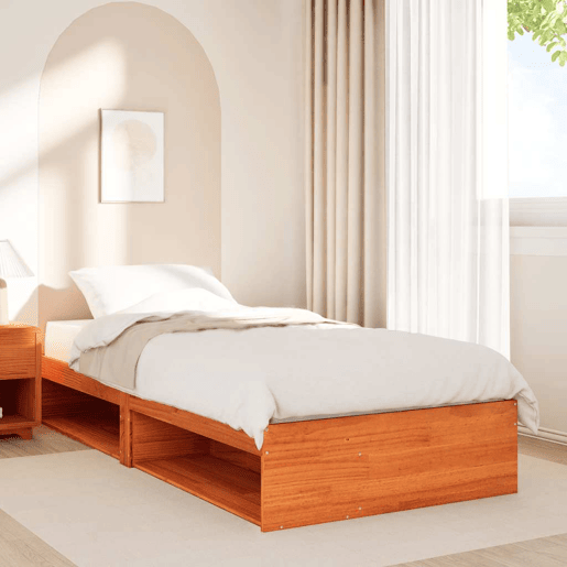 Sofá-cama, Sofá conversível sem colchão 90x190 cm pinho maciço castanho-mel