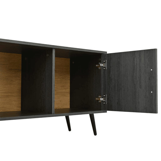 Móvel para TV 200x40x55,5 cm - Design elegante, para TV de 90 - Cinza e madeira