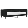 Sofá-cama, Sofá conversível com colchão 90x190 cm veludo preto