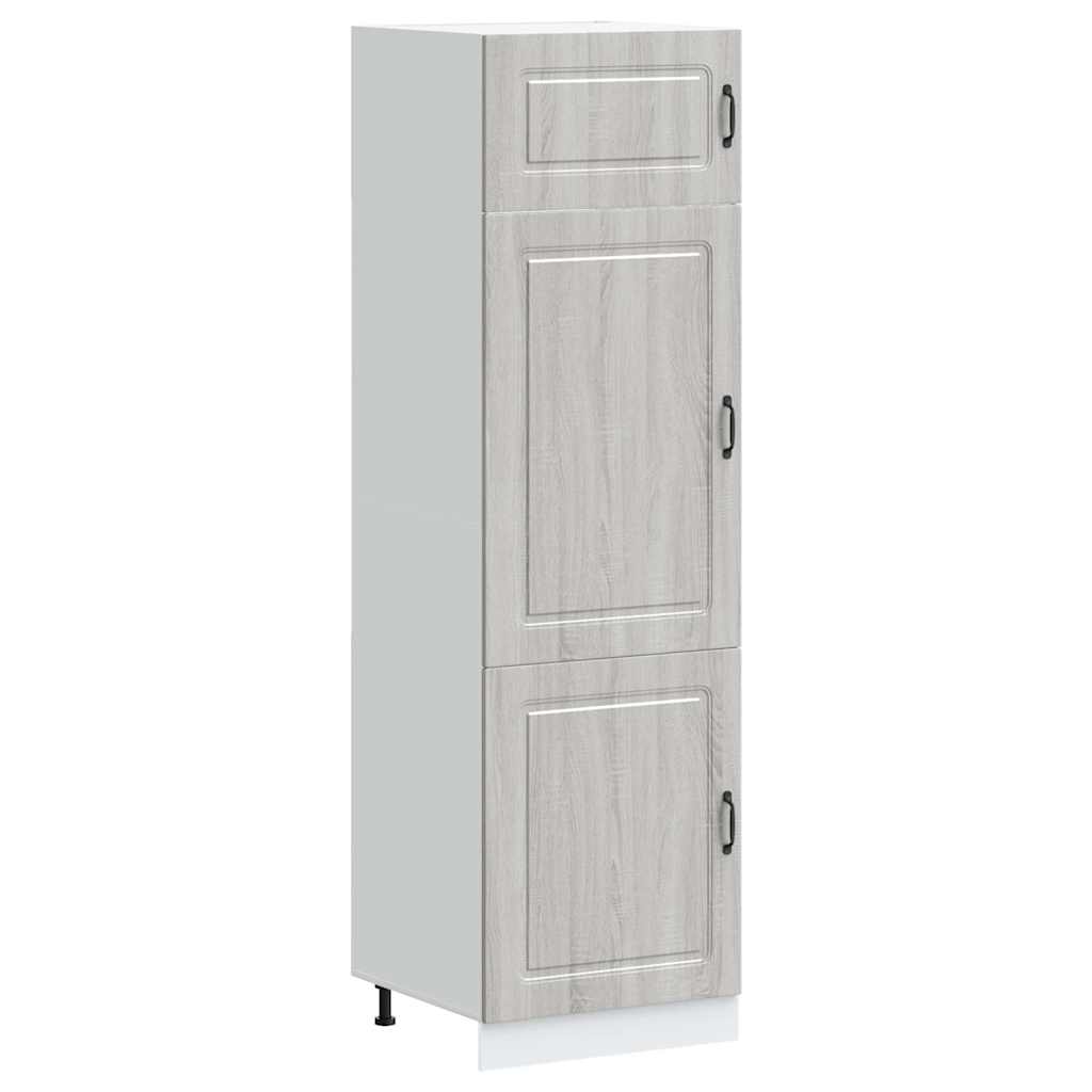 Armario de cocina - Mueble cocina 60 Roble/ Gris