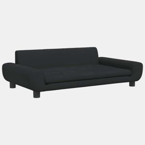 Sofá infantil, Sofá para criança 100x54x33 cm veludo preto