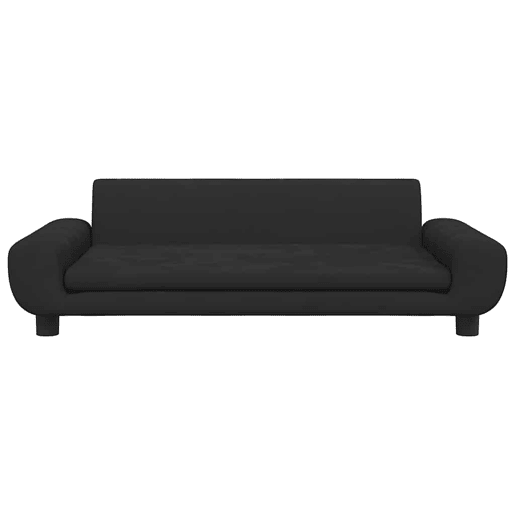 Sofá infantil, Sofá para criança 100x54x33 cm veludo preto