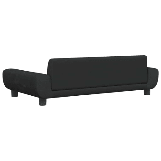 Sofá infantil, Sofá para criança 100x54x33 cm veludo preto