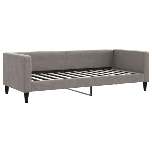 Sofá-cama, Sofá conversível com colchão 80x200 cm tecido cinzento-acastanhado