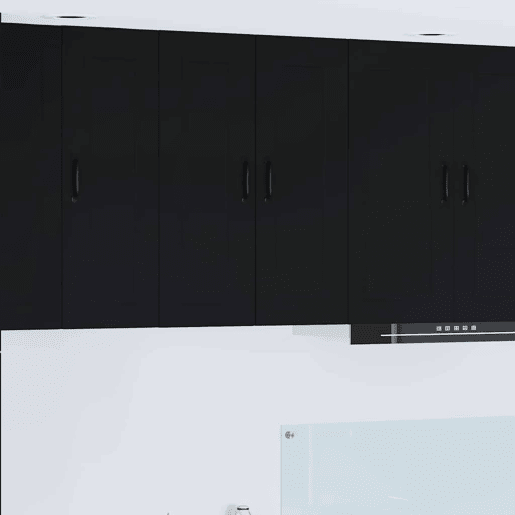 Armário de cozinha suspenso - armario de cocina colgante com porta Preto 60 x 31 x 80 cm