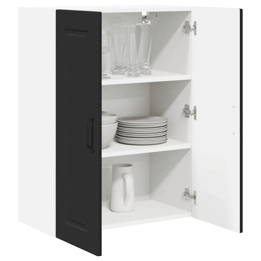 Armário de cozinha suspenso - armario de cocina colgante com porta Preto 60 x 31 x 80 cm