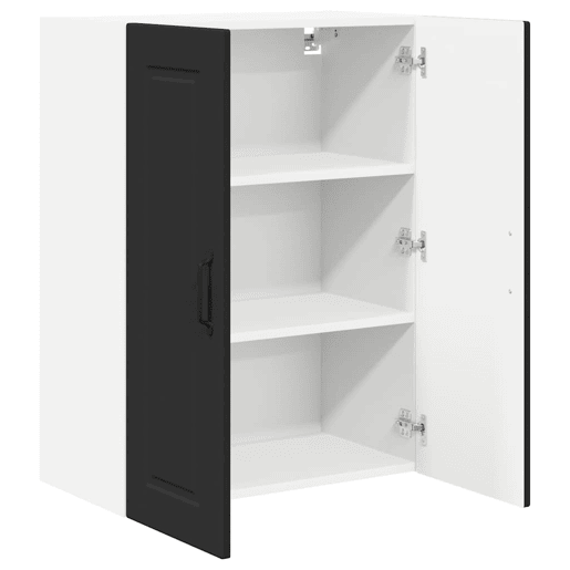 Armário de cozinha suspenso - armario de cocina colgante com porta Preto 60 x 31 x 80 cm