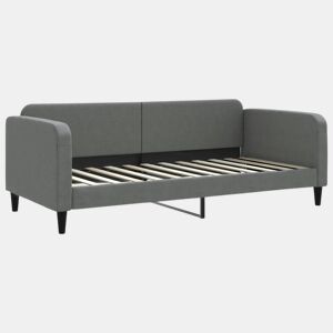 Sofá-cama, Sofá conversível 90x200 cm tecido cinzento-escuro