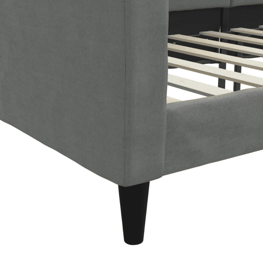 Sofá-cama, Sofá conversível 90x200 cm tecido cinzento-escuro Sofá-cama, Sofá conversível 90x200 cm tecido cinzento-escuro