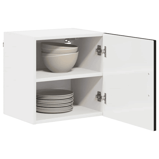 Lote de 2 Armários de cozinha suspendidos - Cozinha modular Colgantes Preto 40 x 31 x 40 cm