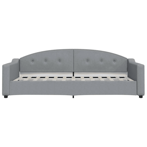 Sofá-cama, Sofá conversível com colchão 90x200 cm tecido cinzento-claro