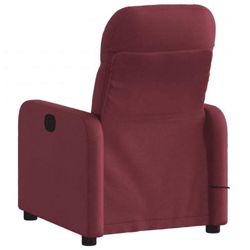 Poltrona reclinável de massagens - Poltrona relax elétrica tecido vermelho tinto